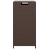Trash Bin Brown 15.7"x15.7"x31.5" Poly Rattan