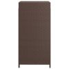 Trash Bin Brown 15.7"x15.7"x31.5" Poly Rattan