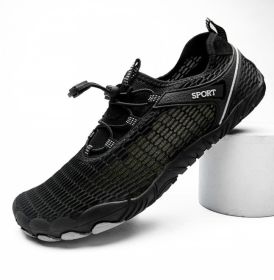 Outdoor Fishing Men's And Women's Beach Shoes (Option: Black-44)