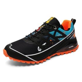 Men's Outdoor Off-road Running Shoes Air Cushion Mountaineering (Option: Bright Orange-43)