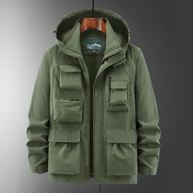Outdoor Shell Jacket Overalls Jacket (Option: Army Green-XXL)